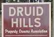 Druid Hills Property Owners Association sign Florissant Colorado 80816